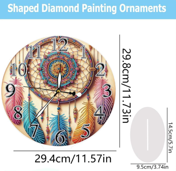 Diamond Painting Leuchtende Uhr Traumfänger